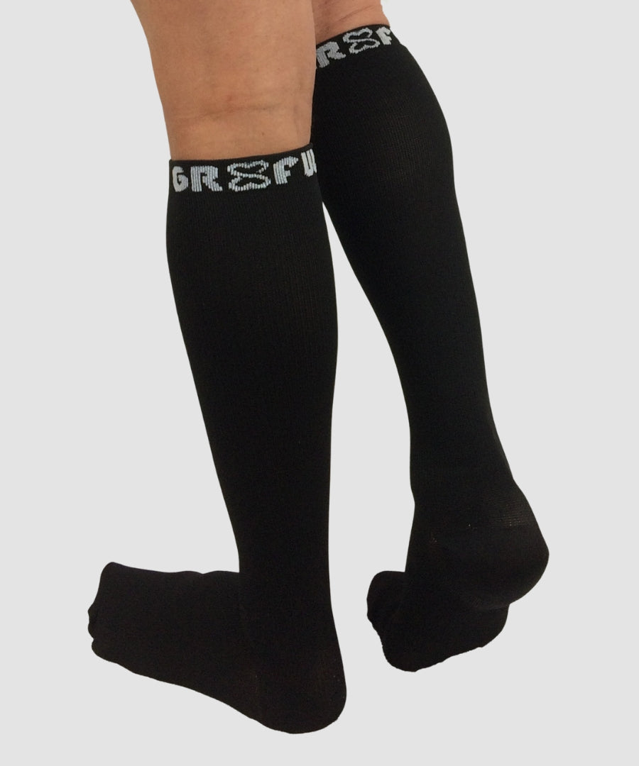 Black long compression socks